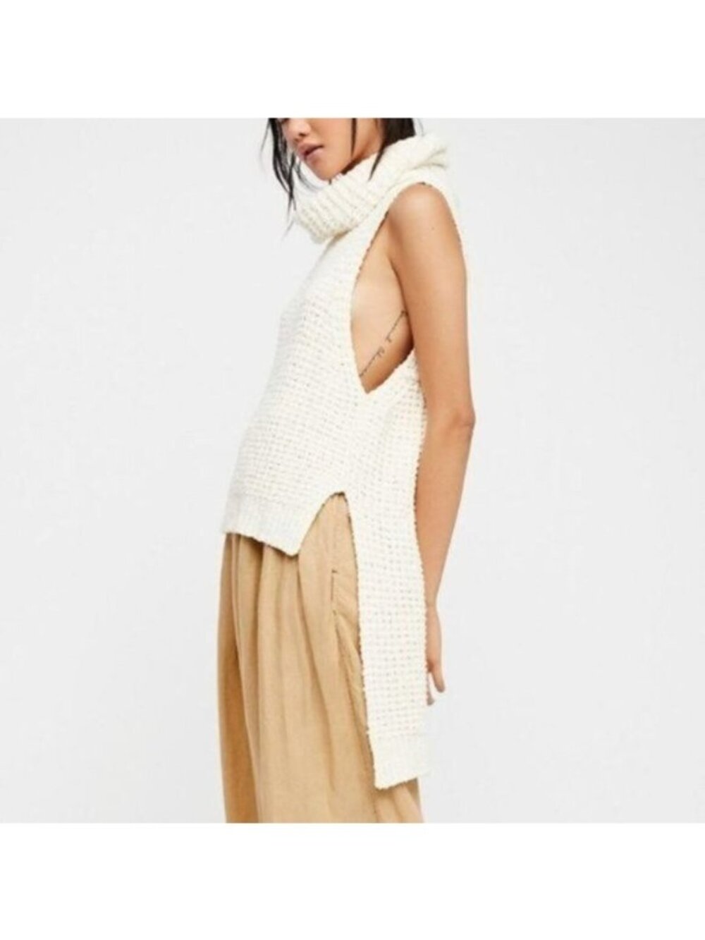 Free People Skyscraper Sleeveless Chunky Sweater